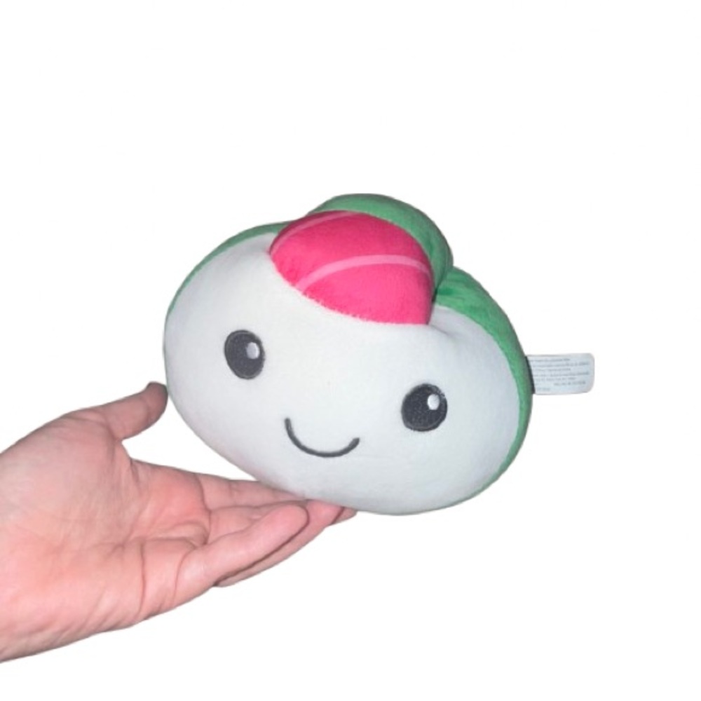 Small squishmallows NWOT white green and pink